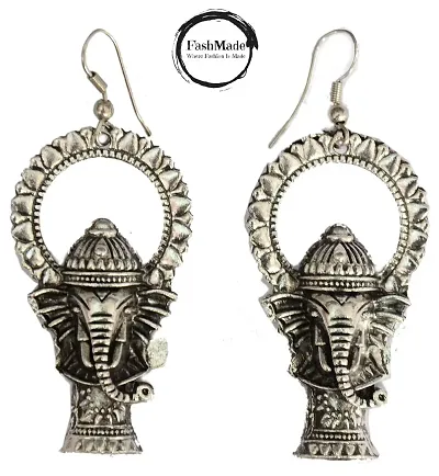FashMade Oxidised Antique Earrings Jhumki for Women/Girls