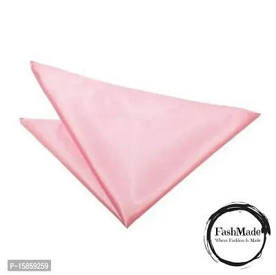 FashMade Men's Formal Causal Pocket-square(Pocket Hanky) 20 types (Click for more Options) (Baby Pink)-thumb0