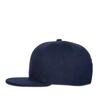 FashMade Unisex Cotton Cap (HIPHOP-NAVY.._Blue_Free Size)-thumb4