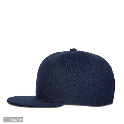 FashMade Unisex Cotton Cap (HIPHOP-NAVY.._Blue_Free Size)-thumb5