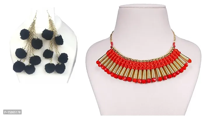 Michelangelo Tribal Necklace and Earrings Combo For Women/Girls Perfect Combo