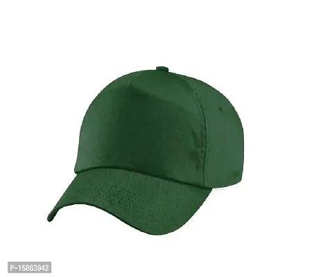 FashMade Unisex Synthetic Cap (SOLIDBASEBAlL_Green_Free Size)