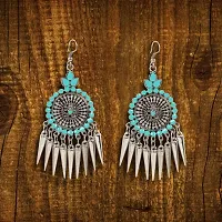 FashMade Antique TRIBAL Ethnic Earring For Women/Girls Jumki Chandbali Style Ethinic Style German silver oxidized earrings-thumb2