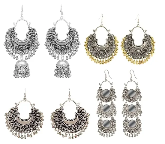 Beautiful handmade oxidised Earrings Combo Jewellery set Fashion Stylish Fancy Party Wear for Womens Girls