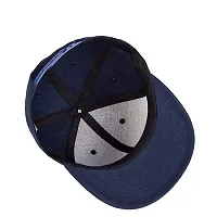 FashMade Unisex Cotton Cap (HIPHOP-NAVY.._Blue_Free Size)-thumb3