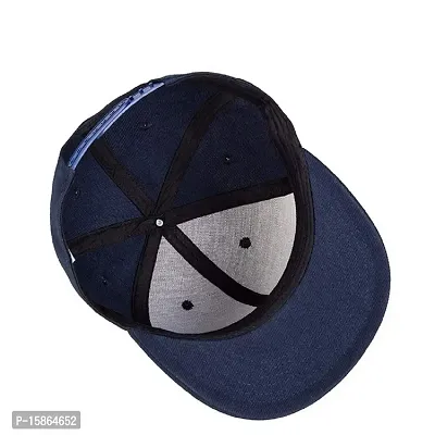 FashMade Unisex Cotton Cap (HIPHOP-NAVY.._Blue_Free Size)-thumb4