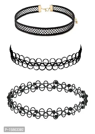 Michelangelo Black Classic Designer Necklace Choker For Women Fashion Retro Gothic Style