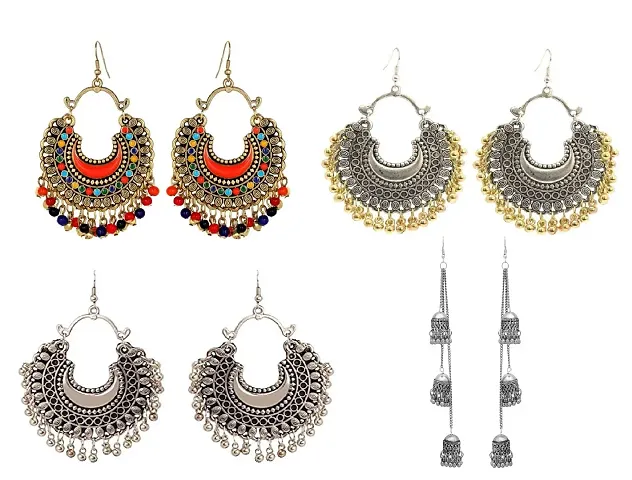 Partywear Earrings For Women (Pack Of 4)