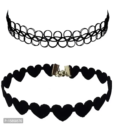 FashMade Trendy Choker Necklace For Women/Girls PACK OF 2 ( As Shown in picture)