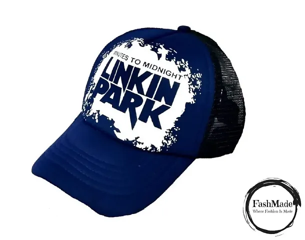 FashMade Linkin Park Printed Halfnet Cap for Men Boys & Women Girls