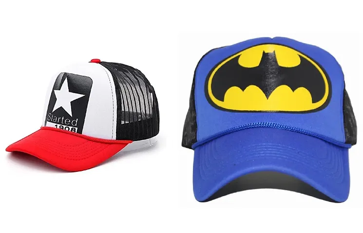 Michelangelo Batman Half Net and 1908 Half Net Cap Combo for Men/Girl/Womens Unisex Cap