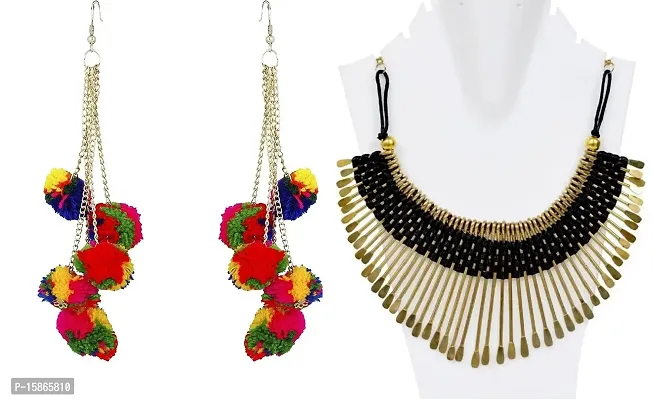 Michelangelo Tribal Necklace and Earrings Combo For Women/Girls Perfect Combo