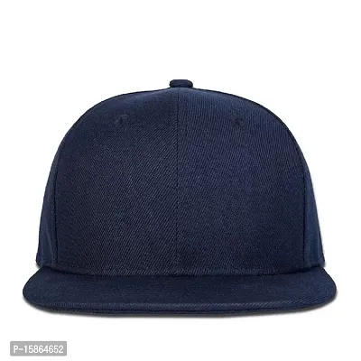 FashMade Unisex Cotton Cap (HIPHOP-NAVY.._Blue_Free Size)-thumb2