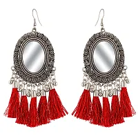 FashMade Stylish Mirror Earrings with Tassels for Girls And Women (Pack Of 4) AS SHOWN IN PICTURE BEST QUALITY-thumb3