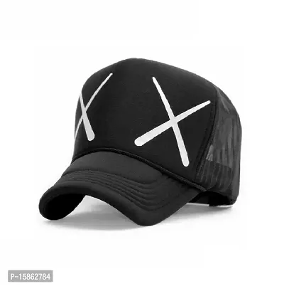 FashMade XX Printed Halfnet Cap for Men/Boys  Women/Girls Black-thumb0