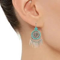 FashMade Antique TRIBAL Ethnic Earring For Women/Girls Jumki Chandbali Style Ethinic Style German silver oxidized earrings-thumb1