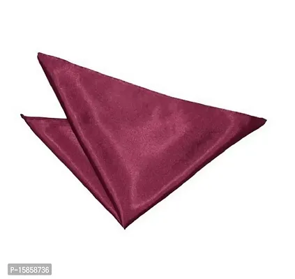 FashMade Men's Formal Causal Pocket-square(Pocket Hanky) 20 types (Click for more Options) (Maroon)-thumb0