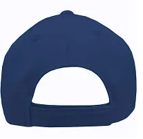 FashMade Unisex Synthetic Cap (SOLIDBASEBAlL_Dark Blue_Free Size)-thumb3