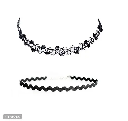 Michelangelo Black Classic Designer Necklace Choker For Women Fashion Retro Gothic Style