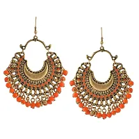 Michelangelo Non-precious Metal Oxidized Gold Dangle  Drop Earrings for Women  Girls, Orange-thumb3