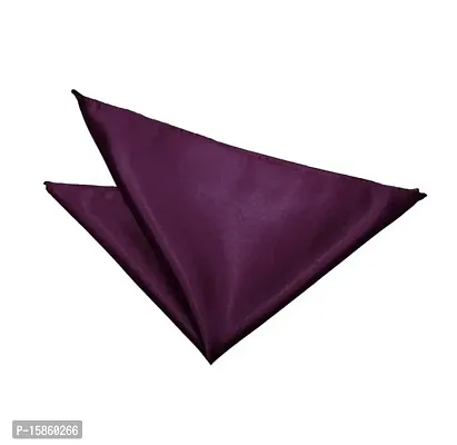 Michelaneglo Purple Satin Mens Pocket Square-thumb0