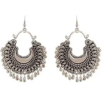 FashMade Stylish Silver Afghani Chandbali for Girls And Women-thumb4