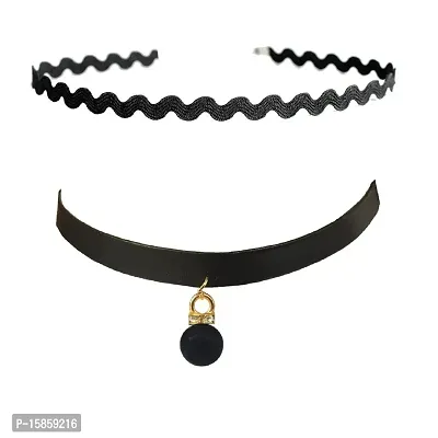 FashMade Trendy Choker Necklace For Women/Girls PACK OF 2 ( As Shown in picture)-thumb0