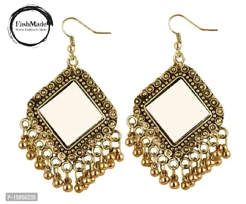 FashMade Oxidised Antique Earrings Jhumki for Women/Girls (Gold6)-thumb0