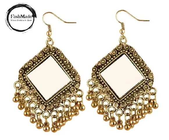 FashMade Oxidised Earrings Jhumki for Women/Girls (Gold6)