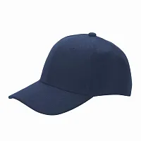 FashMade Unisex Synthetic Cap (SOLIDBASEBAlL_Dark Blue_Free Size)-thumb2