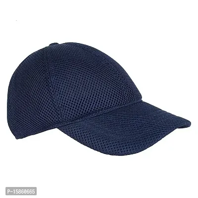 Michelangelo Navy Full NET Cap and Black White Half Net Unisex Cap Combo-thumb3