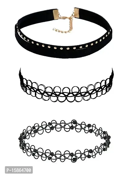 Michelangelo Black Classic Designer Necklace Choker For Women Fashion Retro Gothic Style