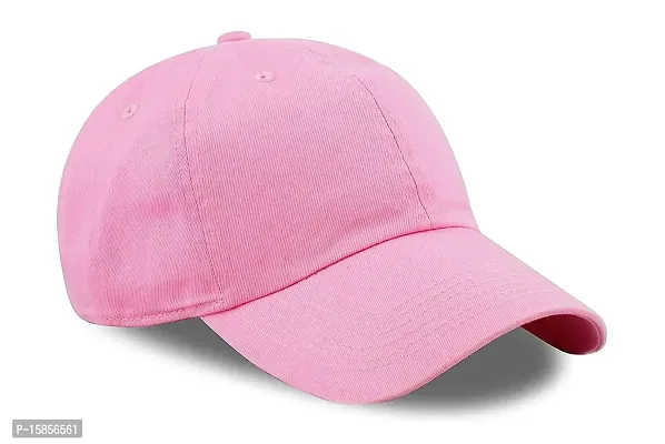 Women's Cotton Cap (PINK CAP-125_Pink_L)