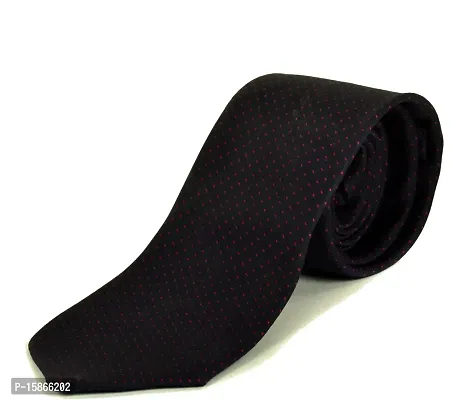FashMade Men's Formal Tie Self Printed/Pattern Office Wear Casual Wear 2.75 inch broad (98 options) open to view (Black7)