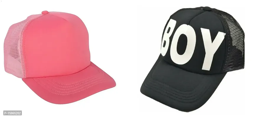 Michelangelo Caps Combo for Men/Girl/Womens Unisex 2-BOY NET-PINKGALAXY Black