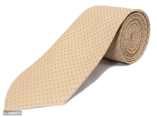 FashMade Men's Formal Tie Self Printed/Pattern Office Wear Casual Wear 2.75 inch broad (98 options) open to view (Beige1)-thumb0