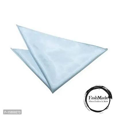FashMade Men's Formal Causal Pocket-square(Pocket Hanky) 20 types (Click for more Options) (Sky Blue)-thumb0