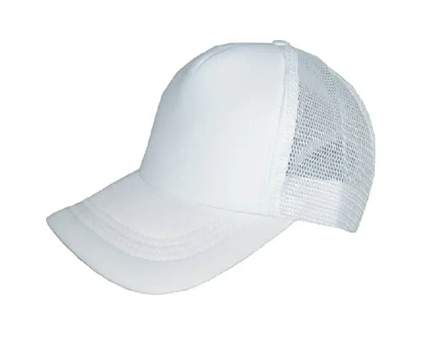 Michelangelo White Half NET Cap for Men/Girl/Womens Unisex Cap