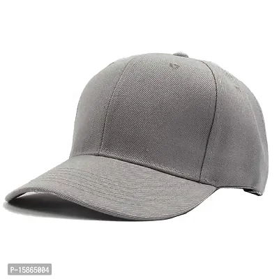 FashMade Men's and Women's Grey Baseball Cap (Grey , Free Size )