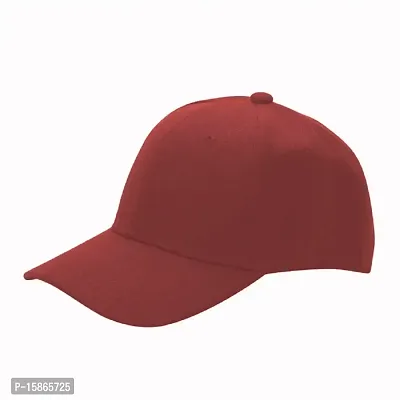 Michelangelo Imported Solid Summer Baseball/Trucker Cap for Men/Women and Kids (Maroon)-thumb2