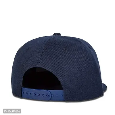 FashMade Unisex Cotton Cap (HIPHOP-NAVY.._Blue_Free Size)-thumb3