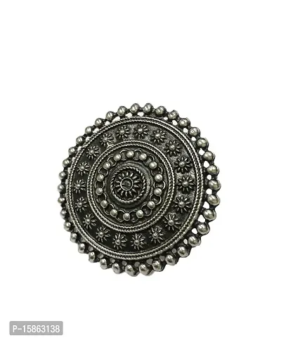 FashMade Golden Silver Antique/Ethnic Gothic Women Cocktail Ring Casting Adjustable Rings for Women Girls Ten Options (Silver 1)
