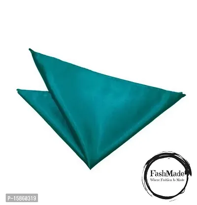 FashMade Men's Formal Causal Pocket-square(Pocket Hanky) 20 types (Click for more Options) (Turquoise Blue)