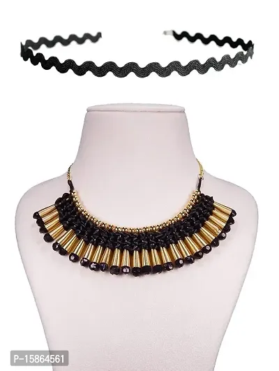 Michelangelo Tribal Necklace and Funky Choker Combo For Women/Girls Perfect Combo Retro Combo