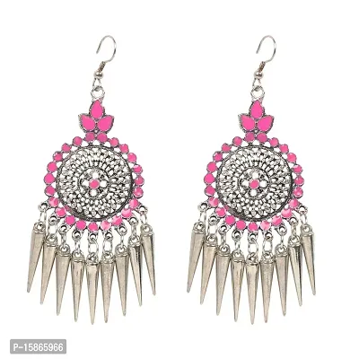 FashMade Antique TRIBAL Ethnic Earring For Women/Girls Jumki Chandbali Style Ethinic Style German silver oxidized earrings