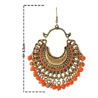 Michelangelo Non-precious Metal Oxidized Gold Dangle  Drop Earrings for Women  Girls, Orange-thumb2