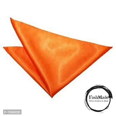 FashMade Men's Formal Causal Pocket-square(Pocket Hanky) 20 types (Click for more Options) (Orange)
