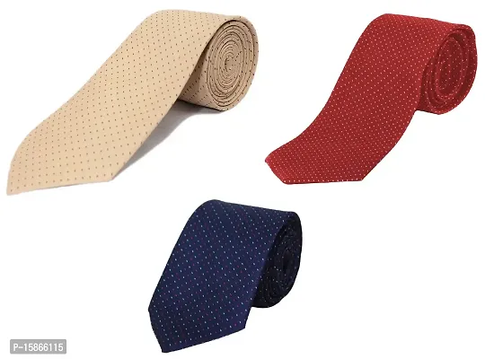 Michelangelo Men's Self Design Micro Fiber Tie Combo (Multicolour, Free Size)