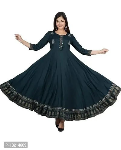 Women Casual Rayon Border Kurta-thumb0