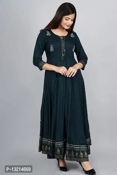 Women Casual Rayon Border Kurta-thumb5